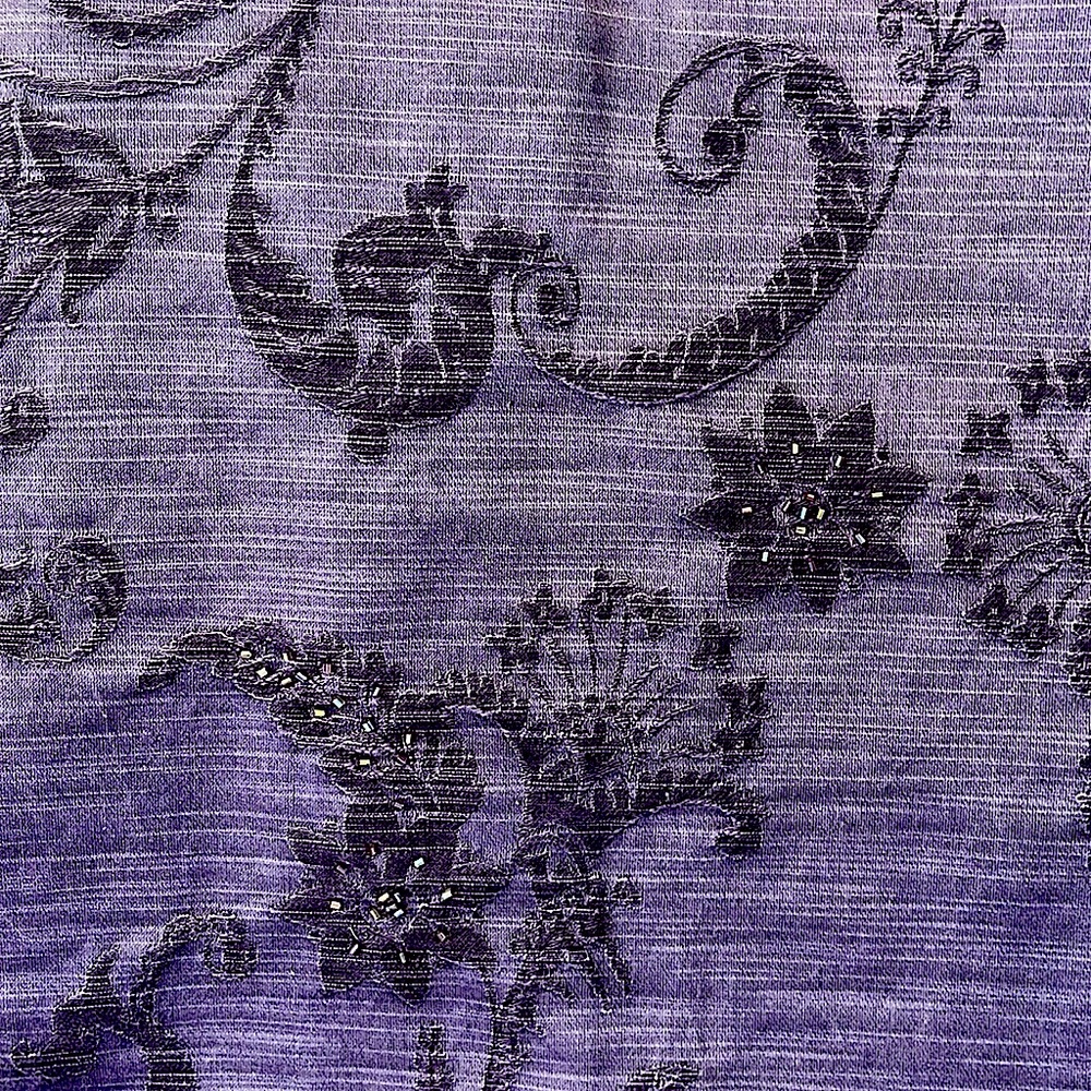 Coldwater Creek Dark Lavender Button Down Dress Jacket With Bead Accents - Picture 7 of 7